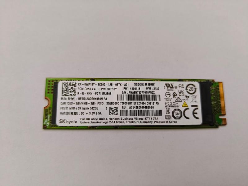 Hynix PC711 High Performance 512GB M.2 PCIe Gen3 NVME SSD 100% Health